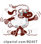 Poster, Art Print Of Cartoon Sad Sheep Crying