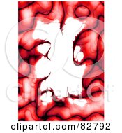 Royalty Free RF Clipart Illustration Of A Black And Red Blood Or Plasma Border Around White by Arena Creative