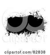 Poster, Art Print Of Black Grunge Text Box Of An Ink Splatter