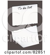 Poster, Art Print Of Torn To Do List Page On Brown