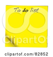 Poster, Art Print Of Turning Yellow To Do List Sticky Note