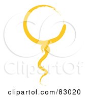 Royalty Free RF Clipart Illustration Of A Painted Orange Sperm