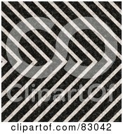 Poster, Art Print Of Seamless Grungy Black And White Hazard Stripes Patterned Background