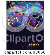 Background Of Colorful Blurred Lights Ribbons And Star Confetti