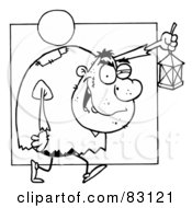 Royalty Free RF Clipart Illustration Of An Outlined Hunchback by Hit Toon