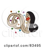Royalty Free RF Clipart Illustration Of An Abstract Woman In A Muddle