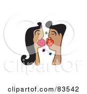 Royalty Free RF Clipart Illustration Of An Indian Couple About To Smooch by Prawny