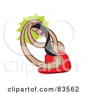 Royalty Free RF Clipart Illustration Of An Abstract Woman With A Headache by Prawny