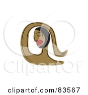 Royalty Free RF Clipart Illustration Of A Beautiful Indian Woman In Contemplation Holding Her Arm Over Her Head
