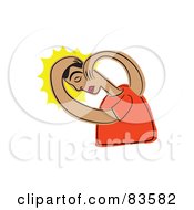 Royalty Free RF Clipart Illustration Of An Abstract Man With A Headache by Prawny