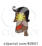 Royalty Free RF Clipart Illustration Of A Sunny Eyed Guy