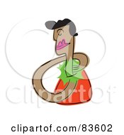 Royalty Free RF Clipart Illustration Of A Man Rubbing His Sore Neck by Prawny