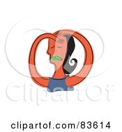 Royalty Free RF Clipart Illustration Of An Abstract Woman Feeling Stressed