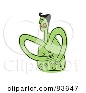 Royalty Free RF Clipart Illustration Of A Green Sick Man Rubbing His Belly by Prawny