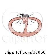 Royalty Free RF Clipart Illustration Of An Angry Man Plugging His Ears
