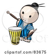 Japanese Human Factor Man Playing A Drum