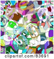 Royalty Free RF Clipart Illustration Of A Seamless Abstract Picasso Styled Background