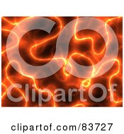 Royalty Free RF Clipart Illustration Of A Molten Hot Electric Fire Background by Arena Creative