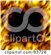 Poster, Art Print Of Blurred Border Of Flames Around Black