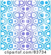 Poster, Art Print Of Funky Blue White And Purple Circle Background