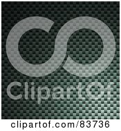 Poster, Art Print Of Carbon Fiber Background With Green Light Cast On It