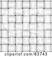 Royalty Free RF Clipart Illustration Of A White Basket Weave Texture Background by Arena Creative