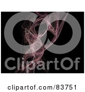Royalty Free RF Clipart Illustration Of A Diagonal Pink Fractal Over Black