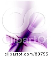 Poster, Art Print Of Purple Abstract Floral Fractal Over White