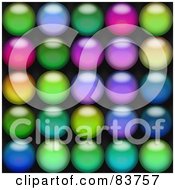 Poster, Art Print Of Background Of Colorful Blurry Orbs On Black