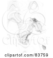 Poster, Art Print Of Background Of Floating Gray Smoke Over White