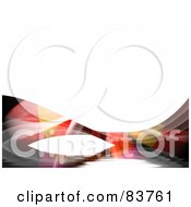 Royalty Free RF Clipart Illustration Of A Fractal Swoosh Along A White Background