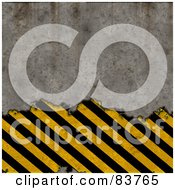 Royalty Free RF Clipart Illustration Of A Wall Crumbling And Revealing Hazard Stripes by Arena Creative #COLLC83765-0094