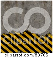 Poster, Art Print Of Wall Crumbling And Revealing Hazard Stripes