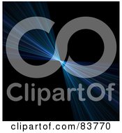 Royalty Free RF Clipart Illustration Of A Shining Blue Fractal Spanning Diagonally On Black