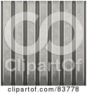 Royalty Free RF Clipart Illustration Of A Vertical Grooved Metal Hangar Texture Background