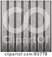 Poster, Art Print Of Vertical Grooved Metal Hangar Texture Background