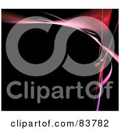 Royalty Free RF Clipart Illustration Of A Black Background Bordered In Pink Fractals