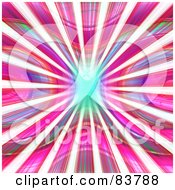 Royalty Free RF Clip Art Illustration Of A Vortex Of Red And White Rays And Pink Circles