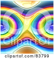 Royalty Free RF Clipart Illustration Of A Seamless Rainbow Circle Background by Arena Creative