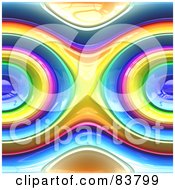 Poster, Art Print Of Seamless Rainbow Circle Background