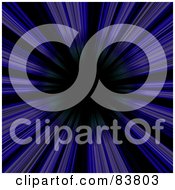 Royalty Free RF Clipart Illustration Of A Blur Of Purple Lines Through A Tunnel Against Black