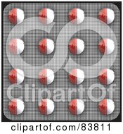 Poster, Art Print Of Blister Package Of Red And White Pills