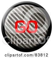 Poster, Art Print Of Go Carbon Fiber Internet Button On White
