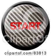 Start Carbon Fiber Internet Button On White