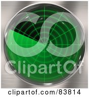 Poster, Art Print Of Green Radar Screen On Chrome