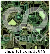 Background Of Green Techno Circuitry