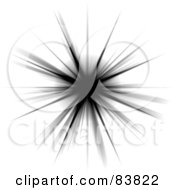Royalty Free RF Clipart Illustration Of A Black Star Burst On White by Arena Creative #COLLC83822-0094