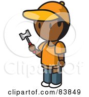 Indian Mini Person Man Holding A Hammer