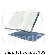 Poster, Art Print Of Blank 3d Hovering Book Over A Shadow - Version 1