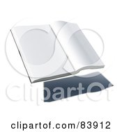 Poster, Art Print Of Blank 3d Hovering Book Over A Shadow - Version 2